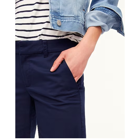 NWT J. Crew 9" Frankie Bermuda Chino Shorts 14 Navy Blue J.Crew Walking AL569 - Picture 3 of 4